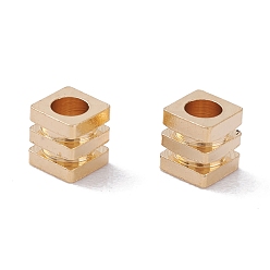 Echt 24 k vergoldet Messing Perlen, langlebig überzogen, Würfel, echt 24 k vergoldet, 3x3x3 mm, Bohrung: 1.6 mm