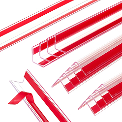 Clear 16Pcs PVC Self-adhesive Anti-collision Strips, for Furniture Against Corners, Clear, 400x25x25mm
