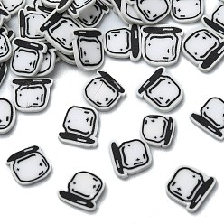 Белый Ручной полимерной глины кабошонов, бутылка, белые, 4~6.5x5~6x1 мм, Около 38462 шт / 1000 г