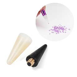 Черный Сменная ручка для сверла с восковой головкой, Инструменты для алмазной живописи для украшения ногтей своими руками, чёрные, 27.5x11 мм