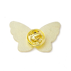 Сэнди Коричневый Эмалированная булавка в виде бабочки, значок из позолоченного сплава для одежды рюкзака, песчаный коричневый, 19.5x31x1.5 мм