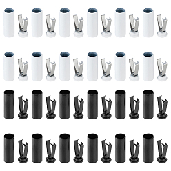 (52) Непрозрачная лаванда 40шт. 2 цвета распылением напечатанные литые наконечники для шнурков, шнурки на голове, колонка, разноцветные, 21x7 мм, внутренний диаметр: 6 мм, 20 шт / цвет