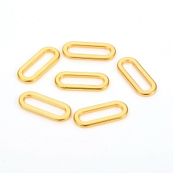 Золотой 304 нержавеющей стали связывающий кольца, овальные, золотые, 16x6.5x1 мм, внутренний диаметр: 12.8x3.2 мм