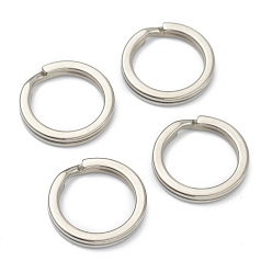 Нержавеющая Сталь Цвет Устойчивый к потускнению 304 фурнитура для брелка из нержавеющей стали, разделенные брелки, цвет нержавеющей стали, 15x2 мм