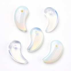 Опал Opalite подвески, луна, 35x20x9 мм, отверстие : 2 мм