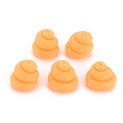 Sandy Brown Handmade Polymer Clay Beads, Half Drilled, Vortex Shaped, Sandy Brown, 11~13x12.5~13.5mm, Hole: 3mm