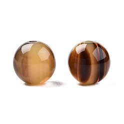 Saddle Brown Resin Beads, Imitation Gemstone, Round, Saddle Brown, 12x11.5mm, Hole: 1.5~3mm