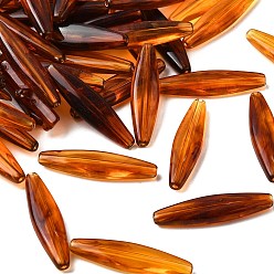 Horse Eye Прозрачные акриловые бусины, имитировать янтарные бусы, лошадиный глаз , 41.5x10.5x6 мм, отверстие : 1.8 мм, Около 282 шт / 500 г