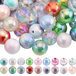 (52) Непрозрачная лаванда 40 шт. 4 цветные плоские круглые 304 серьги-гвоздики из нержавеющей стали, с 50 пластиковыми ушными гайками, разноцветные, 14 мм, лоток : 12 мм, 10 шт / цвет