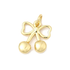 Вишня Латунные подвески, долговечный, без свинца и без кадмия, стойки покрытие, с целью перехода в кольце, вишня, 15x12x3 мм, отверстие : 3 мм