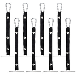 Черный Полиэстерная изолента, с карабинами, чёрные, 245~250 мм, 8 шт / комплект