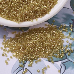 (DB0911) Сверкающий Светлый Топазовый с Подкладкой из Перидота Бусины miyuki delica, цилиндр, японский бисер, 11/0, (дб 0911) сверкающий свет перидот облицованный топаз, 1.3x1.6 мм, отверстия: 0.8 мм, около 10000 шт / мешок, 50 г / мешок