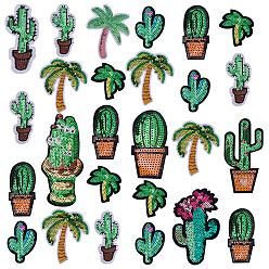 Mixed Shapes 26 шт. 11 стили полиэстер компьютерная вышивка ткань приклеиваемые/пришивные заплатки, аксессуары для костюма, аппликация, разнообразные, 50~100x34~68x1~1.5 мм