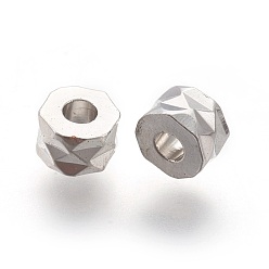 Платина Среда латунные бусы, electophoresis, долговечный, без свинца и без кадмия, плоско-круглые, платина, 5x3 мм, отверстие : 2 мм