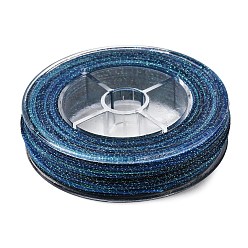Синий 30м градиент цвета круглая вощеная нить, для поделок ремесел, упаковка подарков и изготовление ювелирных изделий, синие, 0.5 мм, около 32.81 ярдов (30 м) / рулон