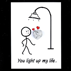 Говлит Украшения в виде сердца из натурального говлита, с бумажными карточками, фигурка для украшения дома, энергетический камень рейки для исцеления, 15 мм