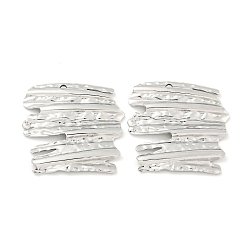 Нержавеющая Сталь Цвет Не тускнеющие 304 подвески из нержавеющей стали, квадратный шарм, цвет нержавеющей стали, 27x29x3 мм, отверстие : 2 мм