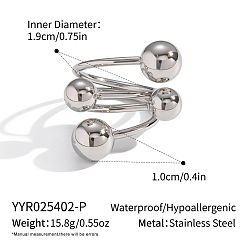 Нержавеющая Сталь Цвет 304 открытые манжеты из нержавеющей стали для женщин, цвет нержавеющей стали, внутренний диаметр: 19 мм