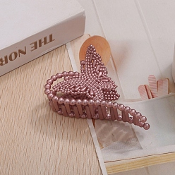 Индийский Красный Заколки для волос в форме сердца с бабочкой из сплава, Индийская красная, 110 мм