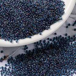 (RR346) Matte Transparent Olive AB MIYUKI Round Rocailles Beads, Japanese Seed Beads, (RR346) Matte Transparent Olive AB, 15/0, 1.5mm, Hole: 0.7mm, about 5555pcs/bottle, 10g/bottle