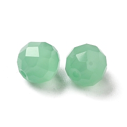 Medium Aquamarine Glass Imitation Austrian Crystal Beads, Faceted, Round, Medium Aquamarine, 6mm, Hole: 1mm
