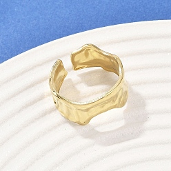 Настоящее золото 18K 304 из нержавеющей стали манжеты кольца, ионное покрытие (ip), реальный 18 k позолоченный, 9.5 мм