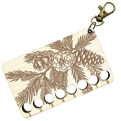 Другие 8-позиционные деревянные лотки для хранения ниток для вышивания, держатель-органайзер для катушек с нитками, вырезанный лазером, с поворотной застежкой, шишка, 100x60x3 мм, отверстие : 10 мм