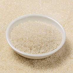 (RR281) Pale Peach Lined Crystal AB MIYUKI Round Rocailles Beads, Japanese Seed Beads, 15/0, (RR281) Pale Peach Lined Crystal AB, 15/0, 1.5mm, Hole: 0.7mm, about 250000pcs/pound