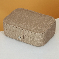 Цвет Древесины Искусственная кожа с ворсом ящик для хранения ювелирных изделий, дорожный портативный футляр для ювелирных изделий, для ожерелья, Кольца, серьги и подвески, деревесиные, 16x11x5 см