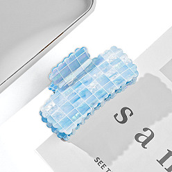 Светло-Голубой Заколки для волос с когтями из ацетата целлюлозы (смола), Небесно-голубой, 82x46x42 мм