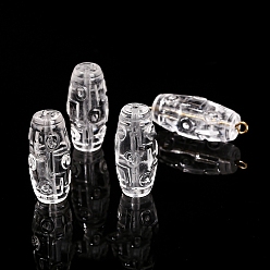 Хрусталь Природный кристалл кварца бусины, рис, 24x10 мм