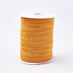 Orange Ruban de velours simple face, orange, 3/8 pouce (9.5~10 mm), environ 50 yards / rouleau (45.72 m / rouleau)
