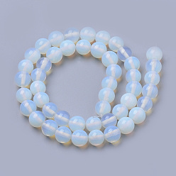 Opalite Opalite Beads Strands, Round, 4mm, Hole: 1mm, about 90pcs/strand, 15.7 inch