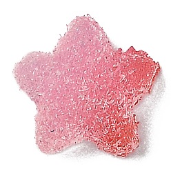 Лосось Смола декодирует кабошоны, имитация конфеты, два тона, градиент цвета, звезда, salmon, 11x11.5x5 мм