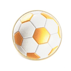 Football Спортивные эмалированные значки, Застежки для значков из золотого сплава для рюкзаков и одежды, золотые, футбол, 25.35 мм
