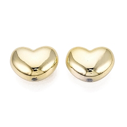 Golden Plated UV Plating Acrylic Beads, Heart, Golden Plated, 16x21.5x11mm, Hole: 2.2mm