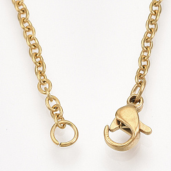 Золотой 201 подвесные из нержавеющей стали ожерелья, с кабельными цепями, стрекоза, золотые, 18.5 дюйм (47 см), 2 мм, стрекоза: 31.5x59.5x1 мм