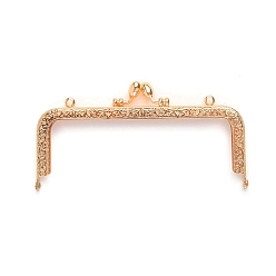 Розовое Золото Ручка из сплава с замком «поцелуй», с поиском брелка, для изготовления портмоне, розовое золото , 8.5x15 см