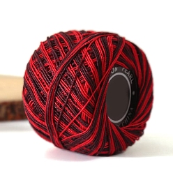 Темно-Красный Хлопчатобумажная пряжа секционного крашения, для одежды шарфы свитера шали шапки, темно-красный, 20г/моток