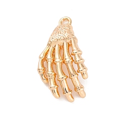 Настоящее золото 18K Латунные микро проложить кубического циркония подвески, без кадмия, без никеля и без свинца, лапа, реальный 18 k позолоченный, 18x10.5x3 мм, отверстие : 1.2 мм