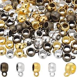 (52) Непрозрачная лаванда 150шт 5 цвета в тибетском стиле сплава рондель трубчатые поручни, петля под залог, бейлы, разноцветные, 8x5 мм, отверстие : 2 мм, внутренний диаметр: 5 мм, 30 шт / цвет