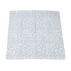 Light Blue Polyester Floral Print Square Scarf Hair Bandana, Light Blue, 560~565x555x0.3~0.5mm