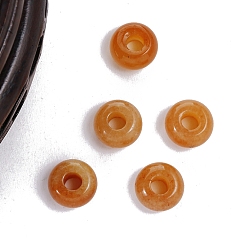 Красный Авантюрин Натуральный красный авантюрин европейский бисер, бусины из бисера с большими отверстиями, рондель, 14x7 мм