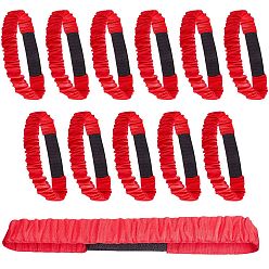 Красный 11шт. тканевые эластичные ленты, ремни для ног для гоночных игр, красные, 465x30x12 мм