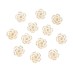 Прозрачный 100шт пластиковые бусины, цветок, золотой металл обвитыми, прозрачные, 19~19.5x8~8.5 мм, отверстие : 2 мм