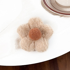 Персиковый Слойка Плюшевые заколки-коготки, цветок, аксессуары для волос для женщин и девочек, розовые, 85 мм