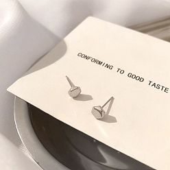 Шестиугольник Сплав серьги для женщин, с 925 стерлинговым серебром, шестиугольник, 14.5 мм