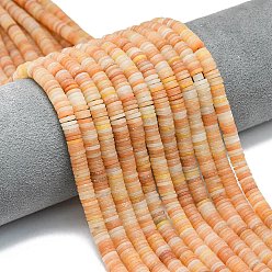 Красный Авантюрин Натуральный красный авантюрин бисер нитей, матовые, дисковые бусы, Heishi бусы, 6~6.5x1~1.5 мм, отверстие : 0.9 мм, о 242~244 шт., 15.16~15.35 дюйм (38.5~39 см)