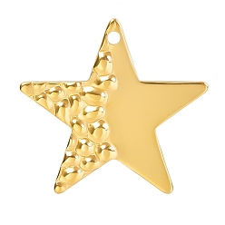 Золотой 304 подвески из нержавеющей стали, звезда очарование, золотые, 26x25x1 мм, отверстие : 1.8 мм