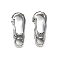 Нержавеющая Сталь Цвет 304 из нержавеющей стали скалолазание карабинов, ключевые застежками, цвет нержавеющей стали, 25.5x10.5x7 мм, отверстие : 4.5 мм